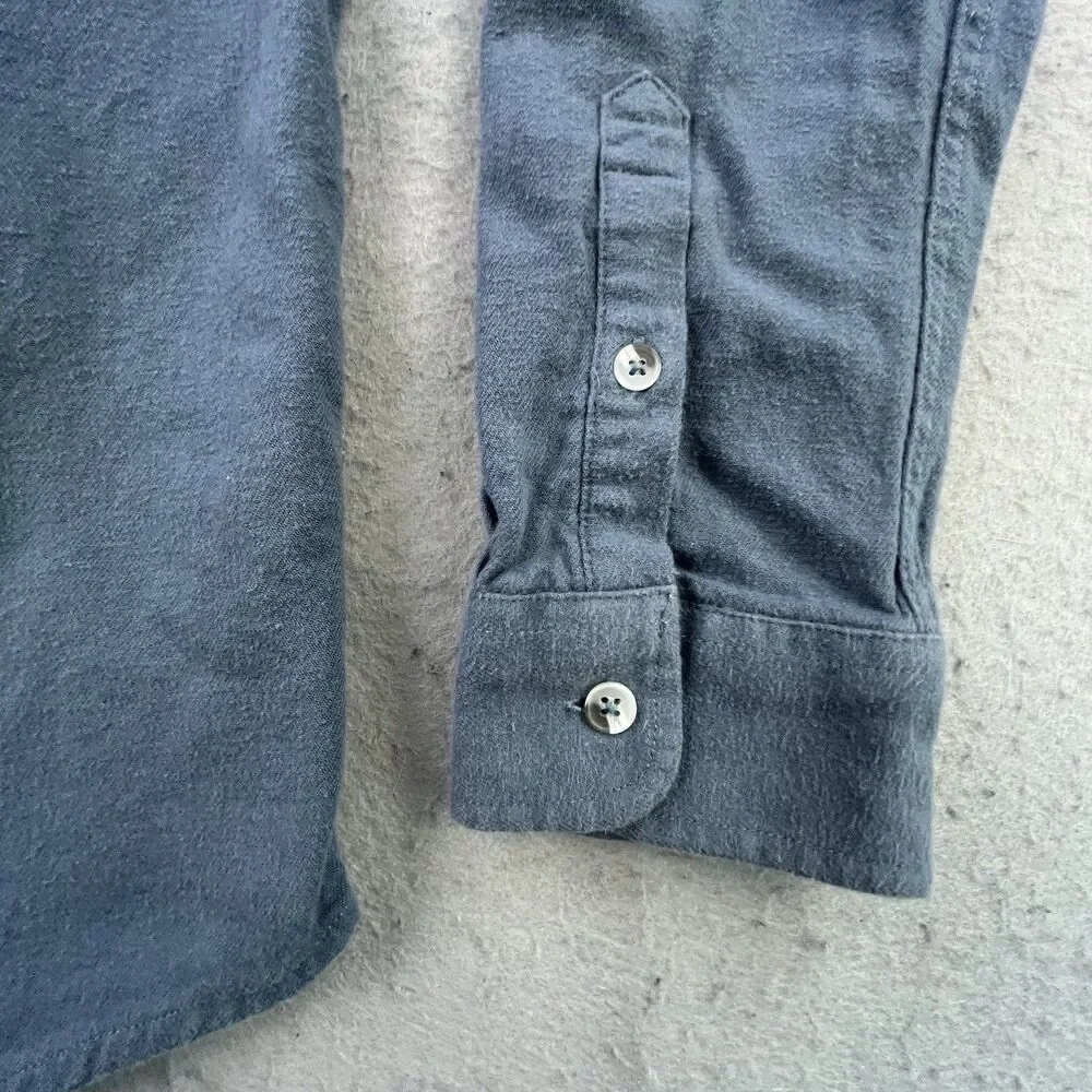 Free Fly Shirt Men's XL Blue Bamboo Cotton Blend Long Sleeve Button Up Pocket - Picture 6 of 11